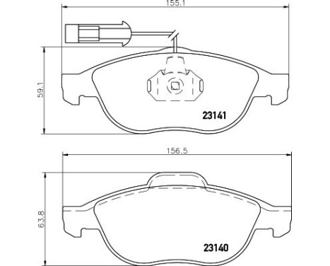 Brake Pad Set, disc brake 8DB 355 008-421 Hella, Image 4