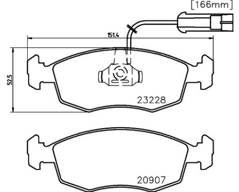 Brake Pad Set, disc brake 8DB 355 008-521 Hella, Image 4