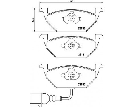 Brake Pad Set, disc brake 8DB 355 008-551 Hella