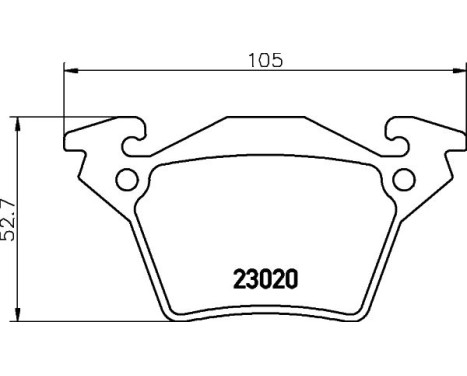 Brake Pad Set, disc brake 8DB 355 008-641 Hella, Image 4