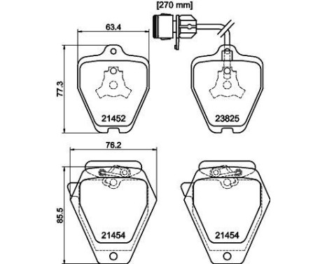 Brake Pad Set, disc brake 8DB 355 008-781 Hella, Image 4