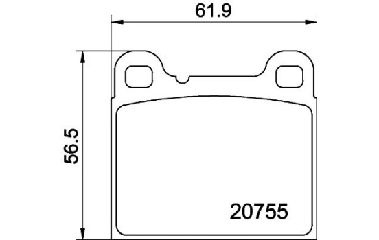 Brake Pad Set, disc brake 8DB 355 008-801 Hella, Image 4