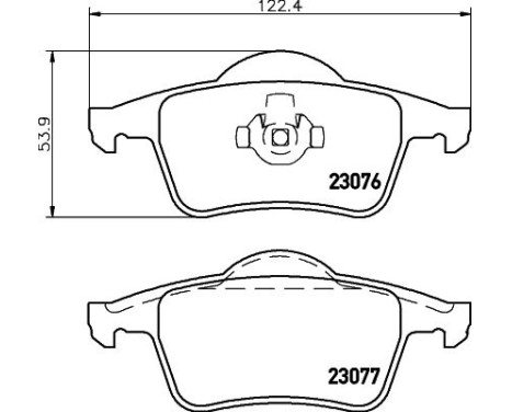 Brake Pad Set, disc brake 8DB 355 008-871 Hella, Image 4