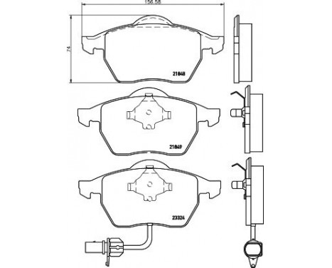 Brake Pad Set, disc brake 8DB 355 008-911 Hella Pagid GmbH