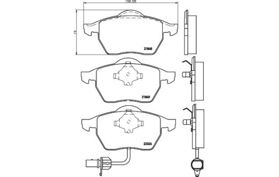 Brake Pad Set, disc brake 8DB 355 008-911 Hella, Image 4