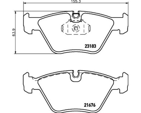 Brake Pad Set, disc brake 8DB 355 009-001 Hella, Image 4
