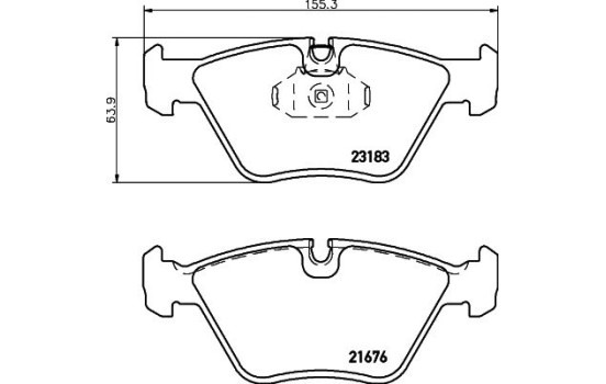 Brake Pad Set, disc brake 8DB 355 009-001 Hella, Image 4