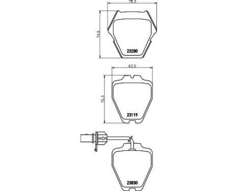 Brake Pad Set, disc brake 8DB 355 009-031 Hella, Image 4
