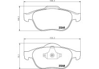 Brake Pad Set, disc brake 8DB 355 009-111 Hella
