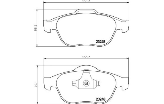 Brake Pad Set, disc brake 8DB 355 009-111 Hella