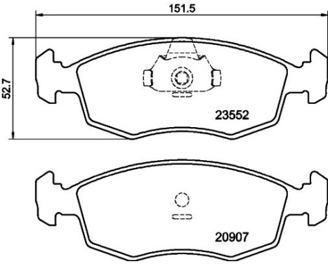 Brake Pad Set, disc brake 8DB 355 009-131 Hella, Image 4