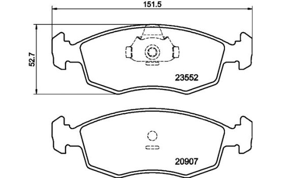 Brake Pad Set, disc brake 8DB 355 009-131 Hella, Image 4
