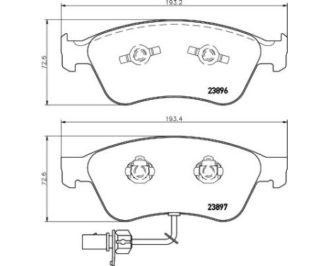 Brake Pad Set, disc brake 8DB 355 009-211 Hella, Image 4