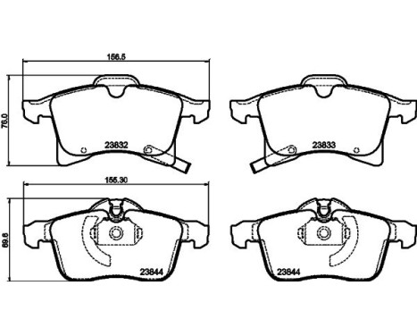 Brake Pad Set, disc brake 8DB 355 009-221 Hella, Image 4