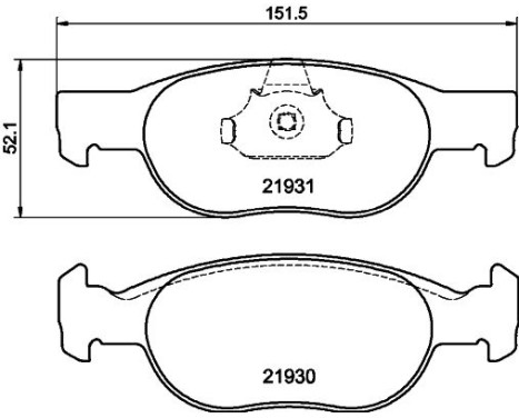 Brake Pad Set, disc brake 8DB 355 009-231 Hella, Image 4