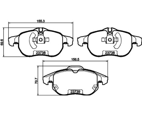 Brake Pad Set, disc brake 8DB 355 009-311 Hella, Image 4
