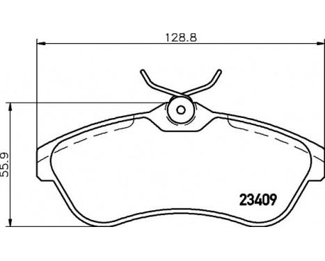 Brake Pad Set, disc brake 8DB 355 009-321 Hella