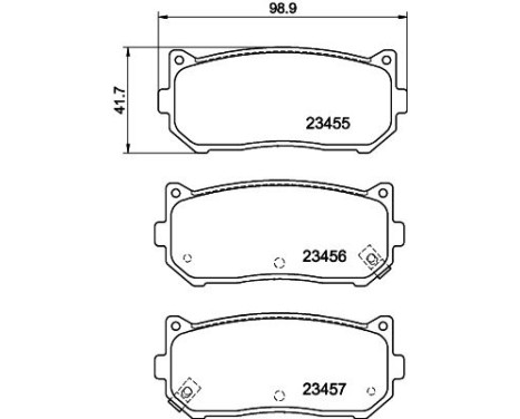 Brake Pad Set, disc brake 8DB 355 009-341 Hella, Image 4