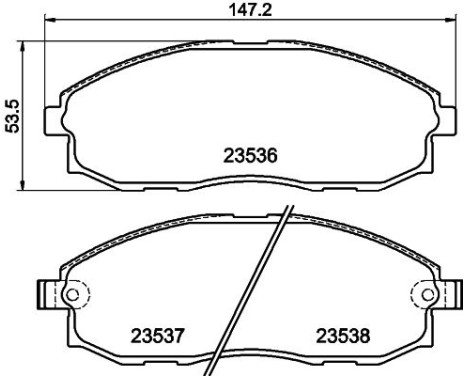 Brake Pad Set, disc brake 8DB 355 009-381 Hella, Image 4