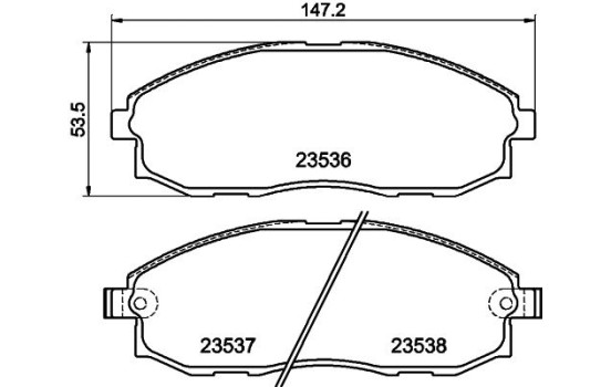 Brake Pad Set, disc brake 8DB 355 009-381 Hella, Image 4