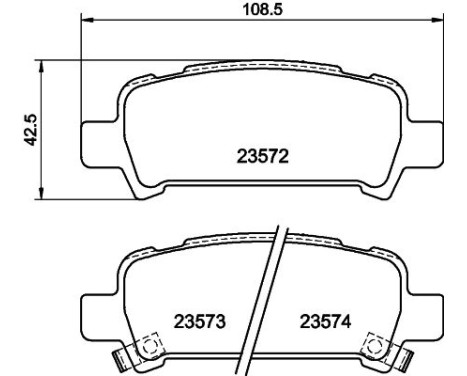 Brake Pad Set, disc brake 8DB 355 009-401 Hella, Image 4