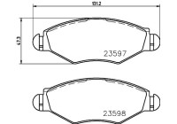 Brake Pad Set, disc brake 8DB 355 009-411 Hella