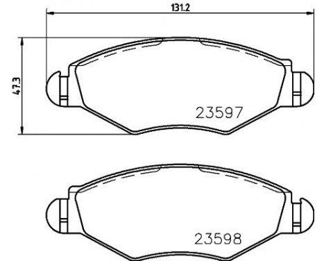 Brake Pad Set, disc brake 8DB 355 009-411 Hella