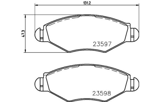 Brake Pad Set, disc brake 8DB 355 009-411 Hella