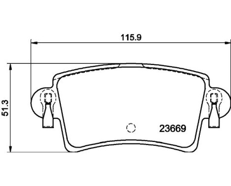 Brake Pad Set, disc brake 8DB 355 009-421 Hella