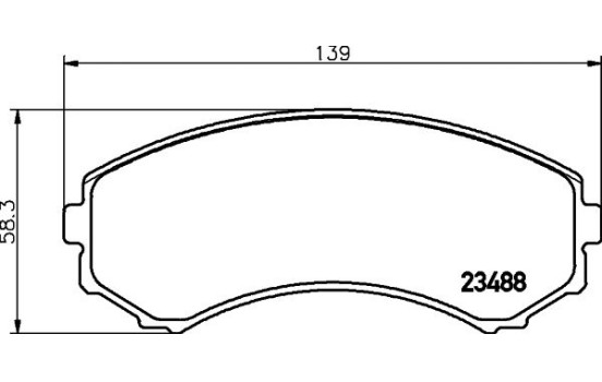 Brake Pad Set, disc brake 8DB 355 009-461 Hella, Image 4