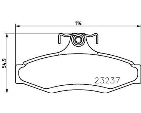 Brake Pad Set, disc brake 8DB 355 009-491 Hella, Image 4