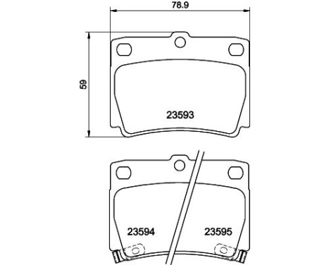 Brake Pad Set, disc brake 8DB 355 009-501 Hella, Image 4