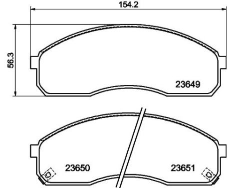 Brake Pad Set, disc brake 8DB 355 009-601 Hella, Image 4