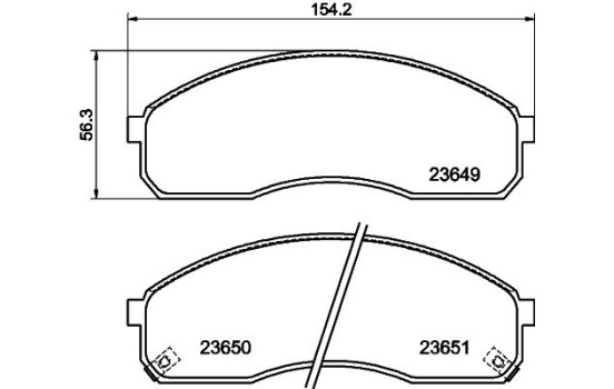 Brake Pad Set, disc brake 8DB 355 009-601 Hella, Image 4