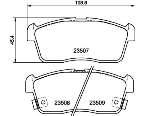 Brake Pad Set, disc brake 8DB 355 009-631 Hella