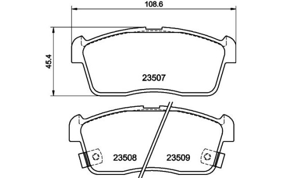 Brake Pad Set, disc brake 8DB 355 009-631 Hella