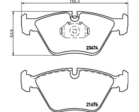 Brake Pad Set, disc brake 8DB 355 009-651 Hella, Image 4