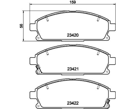 Brake Pad Set, disc brake 8DB 355 009-661 Hella, Image 4