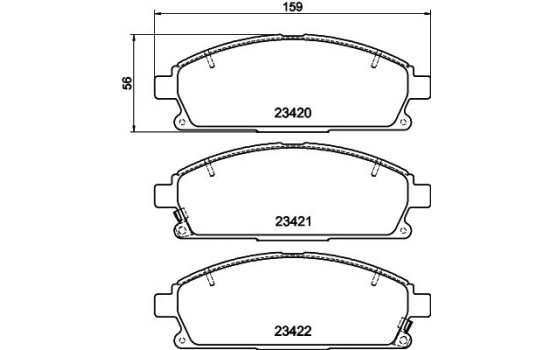 Brake Pad Set, disc brake 8DB 355 009-661 Hella, Image 4