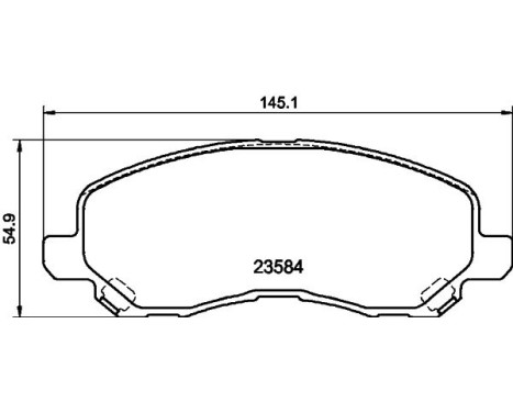 Brake Pad Set, disc brake 8DB 355 009-671 Hella, Image 4
