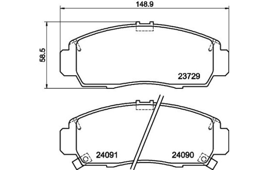 Brake Pad Set, disc brake 8DB 355 009-771 Hella, Image 4