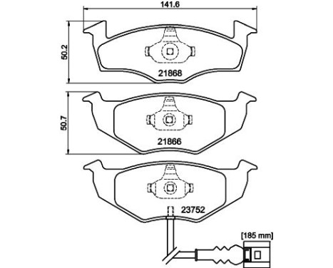 Brake Pad Set, disc brake 8DB 355 009-801 Hella, Image 4