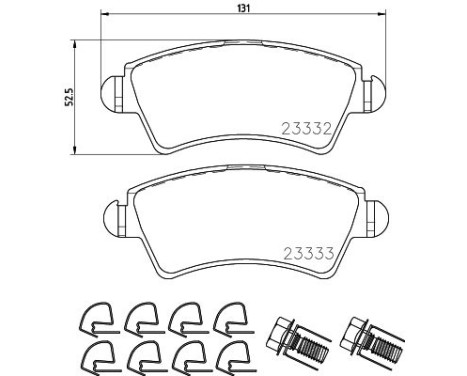 Brake Pad Set, disc brake 8DB 355 009-871 Hella, Image 4