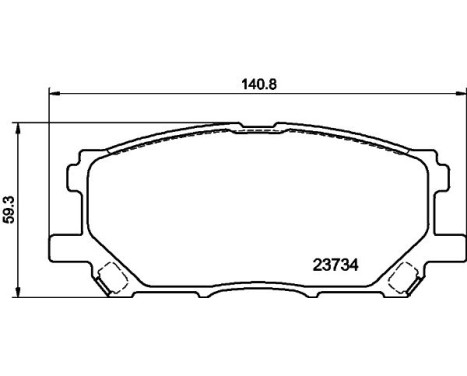 Brake Pad Set, disc brake 8DB 355 010-071 Hella, Image 4