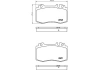 Brake Pad Set, disc brake 8DB 355 010-101 Hella