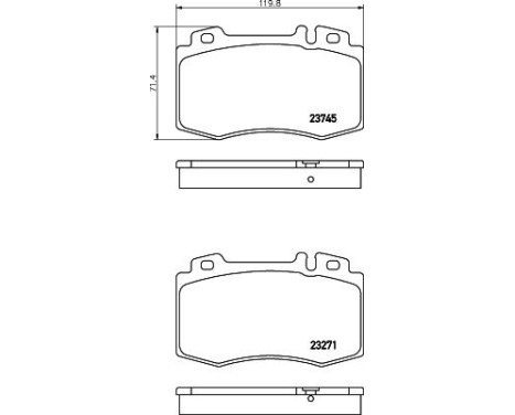 Brake Pad Set, disc brake 8DB 355 010-101 Hella, Image 4