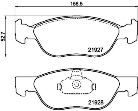 Brake Pad Set, disc brake 8DB 355 010-181 Hella, Image 4