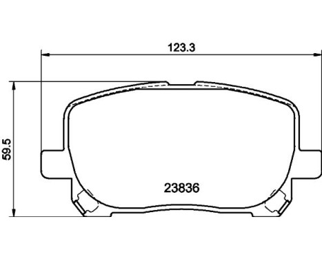 Brake Pad Set, disc brake 8DB 355 010-221 Hella, Image 4