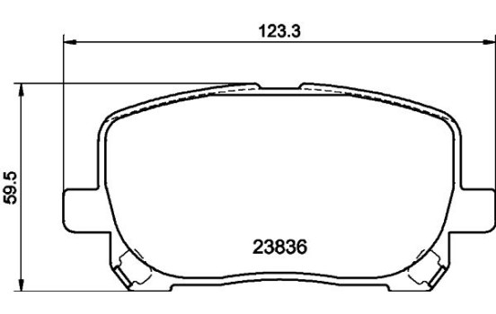 Brake Pad Set, disc brake 8DB 355 010-221 Hella, Image 4