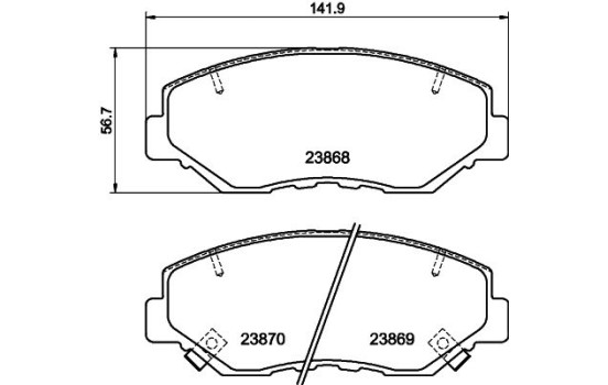 Brake Pad Set, disc brake 8DB 355 010-231 Hella, Image 4